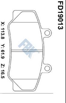 FBK FD19013 - Kit pastiglie freno, Freno a disco autozon.pro