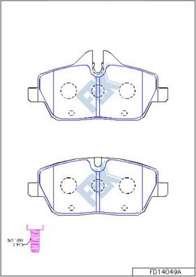 FBK FD14049A - Kit pastiglie freno, Freno a disco autozon.pro