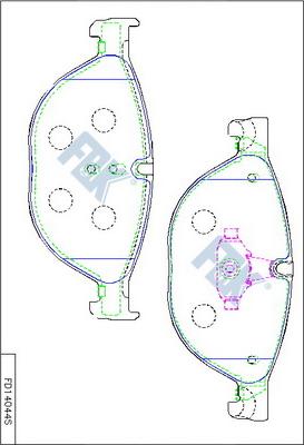 FBK FD14044S - Kit pastiglie freno, Freno a disco autozon.pro