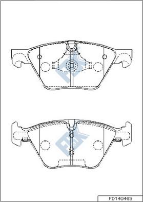 FBK FD14046S - Kit pastiglie freno, Freno a disco autozon.pro