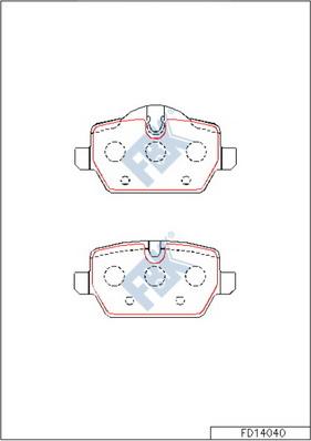 FBK FD14040 - Kit pastiglie freno, Freno a disco autozon.pro