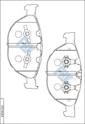 FBK FD14064 - Kit pastiglie freno, Freno a disco autozon.pro