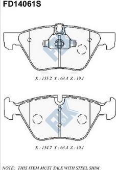 FBK FD14061S - Kit pastiglie freno, Freno a disco autozon.pro