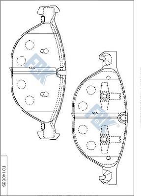 FBK FD14068S - Kit pastiglie freno, Freno a disco autozon.pro