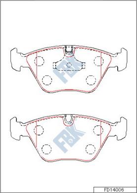 FBK FD14006 - Kit pastiglie freno, Freno a disco autozon.pro