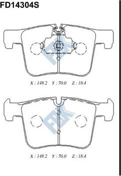 FBK FD14304S - Kit pastiglie freno, Freno a disco autozon.pro