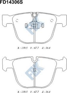 FBK FD14306S - Kit pastiglie freno, Freno a disco autozon.pro