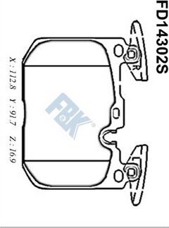 FBK FD14302S - Kit pastiglie freno, Freno a disco autozon.pro