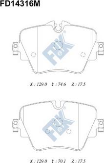 FBK FD14316M - Kit pastiglie freno, Freno a disco autozon.pro