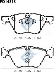 FBK FD14318 - Kit pastiglie freno, Freno a disco autozon.pro