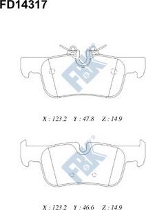 FBK FD14317 - Kit pastiglie freno, Freno a disco autozon.pro