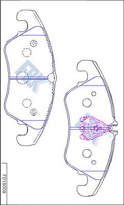 FBK FD15009 - Kit pastiglie freno, Freno a disco autozon.pro