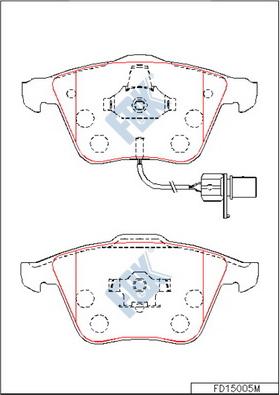 FBK FD15005M - Kit pastiglie freno, Freno a disco autozon.pro