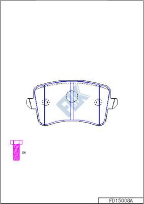 FBK FD15008A - Kit pastiglie freno, Freno a disco autozon.pro