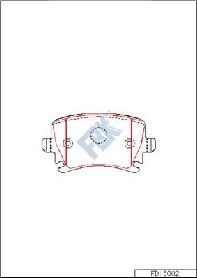 FBK FD15002 - Kit pastiglie freno, Freno a disco autozon.pro