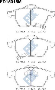 FBK FD15015M - Kit pastiglie freno, Freno a disco autozon.pro