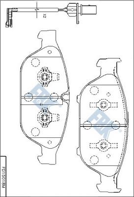 FBK FD15018M - Kit pastiglie freno, Freno a disco autozon.pro