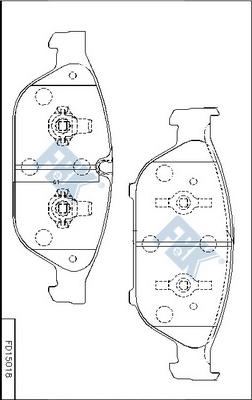 FBK FD15018 - Kit pastiglie freno, Freno a disco autozon.pro