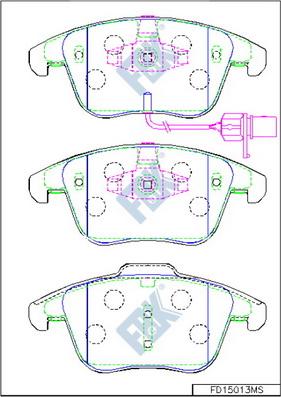 FBK FD15013MS - Kit pastiglie freno, Freno a disco autozon.pro