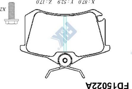 FBK FD15022A - Kit pastiglie freno, Freno a disco autozon.pro