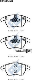 FBK FD15304MS - Kit pastiglie freno, Freno a disco autozon.pro