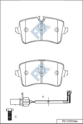 FBK FD15300MA - Kit pastiglie freno, Freno a disco autozon.pro