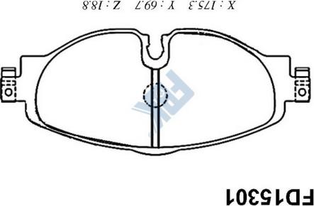 FBK FD15301 - Kit pastiglie freno, Freno a disco autozon.pro