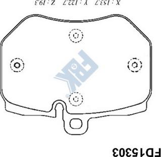 FBK FD15303 - Kit pastiglie freno, Freno a disco autozon.pro