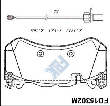 FBK FD15302M - Kit pastiglie freno, Freno a disco autozon.pro