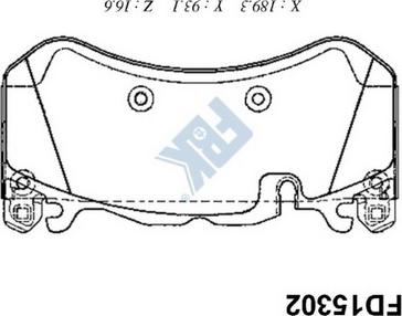 FBK FD15302 - Kit pastiglie freno, Freno a disco autozon.pro