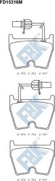 FBK FD15316M - Kit pastiglie freno, Freno a disco autozon.pro