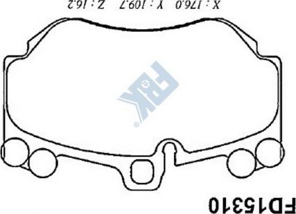 FBK FD15310 - Kit pastiglie freno, Freno a disco autozon.pro