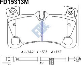 FBK FD15313M - Kit pastiglie freno, Freno a disco autozon.pro