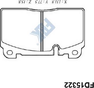 FBK FD15322 - Kit pastiglie freno, Freno a disco autozon.pro