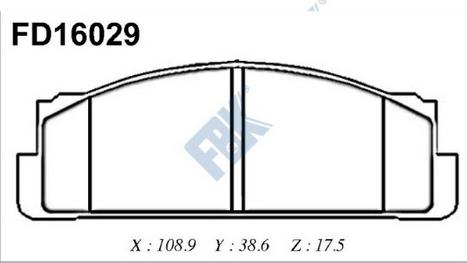 FBK FD16029 - Kit pastiglie freno, Freno a disco autozon.pro