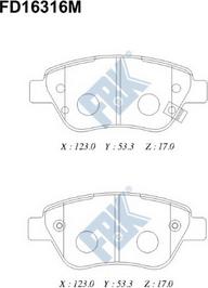 FBK FD16316M - Kit pastiglie freno, Freno a disco autozon.pro