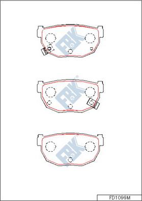 FBK FD1099M - Kit pastiglie freno, Freno a disco autozon.pro