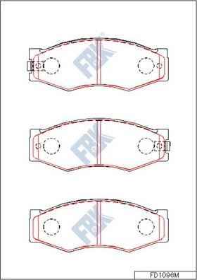 FBK FD1096M - Kit pastiglie freno, Freno a disco autozon.pro