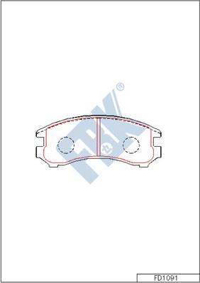 FBK FD1091 - Kit pastiglie freno, Freno a disco autozon.pro