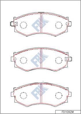 FBK FD1092M - Kit pastiglie freno, Freno a disco autozon.pro