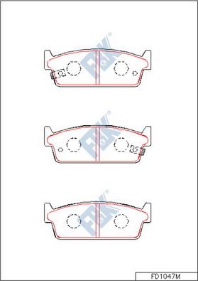 FBK FD1047M - Kit pastiglie freno, Freno a disco autozon.pro