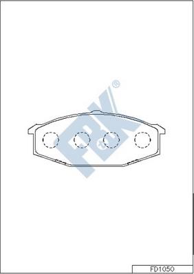 FBK FD1050 - Kit pastiglie freno, Freno a disco autozon.pro