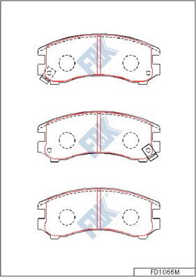 FBK FD1066M - Kit pastiglie freno, Freno a disco autozon.pro