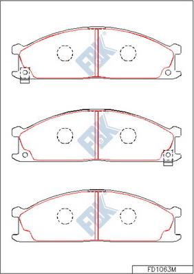 FBK FD1063M - Kit pastiglie freno, Freno a disco autozon.pro