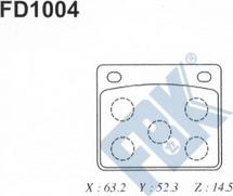 FBK FD1004 - Kit pastiglie freno, Freno a disco autozon.pro