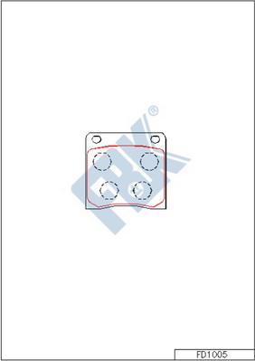 FBK FD1005 - Kit pastiglie freno, Freno a disco autozon.pro