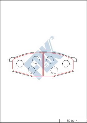 FBK FD1014 - Kit pastiglie freno, Freno a disco autozon.pro