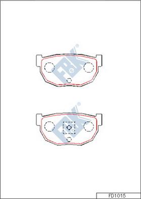 FBK FD1015 - Kit pastiglie freno, Freno a disco autozon.pro