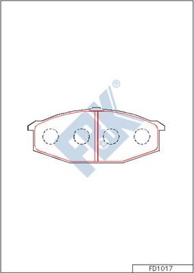 FBK FD1017 - Kit pastiglie freno, Freno a disco autozon.pro