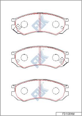 FBK FD1084M - Kit pastiglie freno, Freno a disco autozon.pro